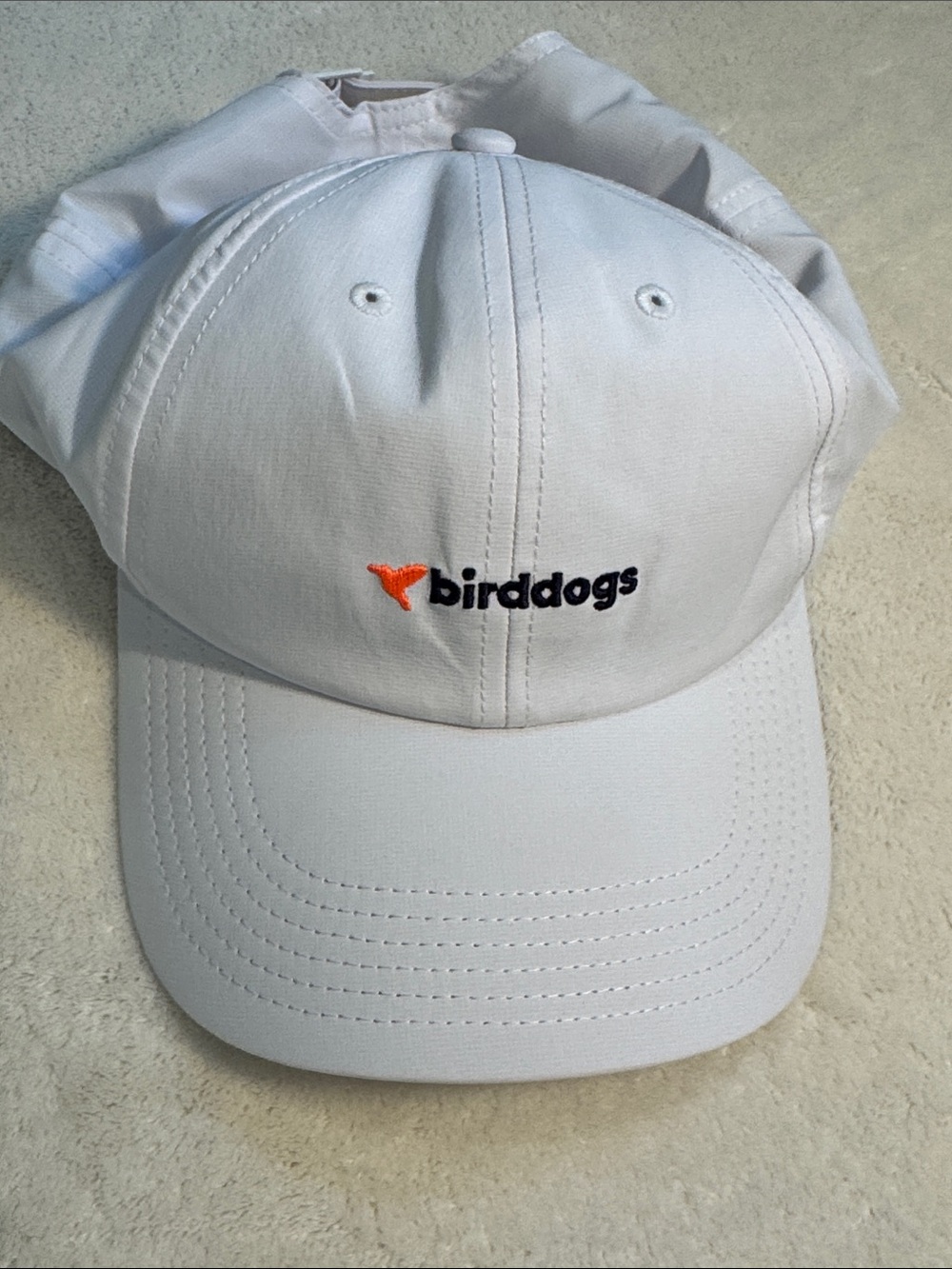 Birddogs white baseball cap. OS.